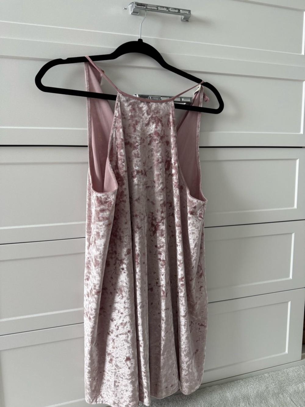 Show Me Your MuMu Blush Crushed Velvet Midi Dress